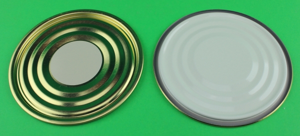 Deckel für Weissblechdose neutral/Schreibfeld 100 Stück pro Packung
